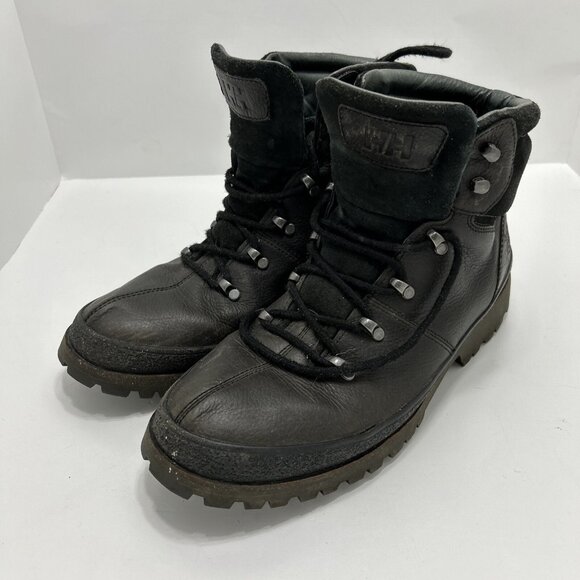 Helly Hansen Leather Hiking Trail Boots Men Size 10.5 Eco Ortholite - Picture 1 of 10